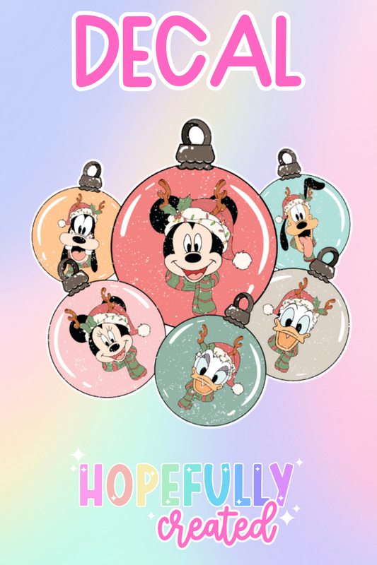 Christmas Ornaments Decal-542 VIP