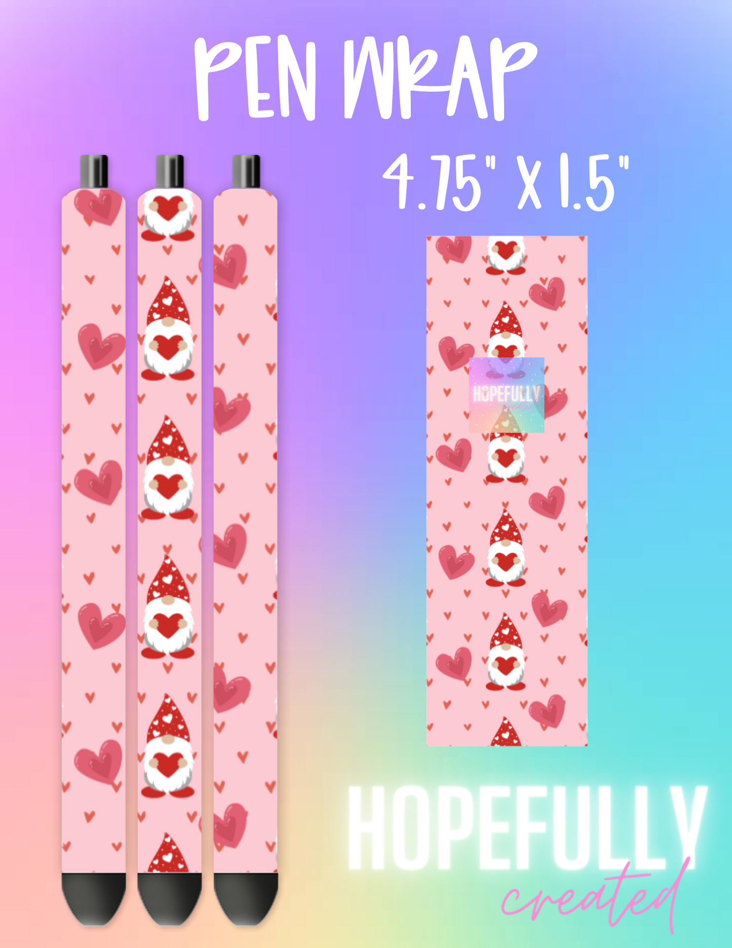 Vday Gnome Pen Wrap-719