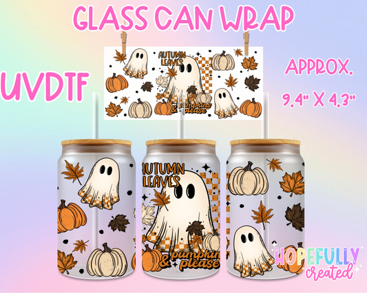 Autumn Ghost UVDTF Glass Can Wrap