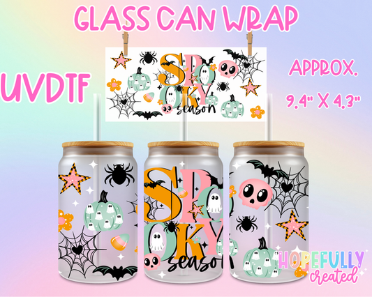 Spooky Season UVDTF Glass Can Wrap