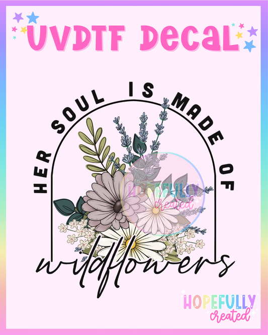 Wildflowers UVDTF Decal