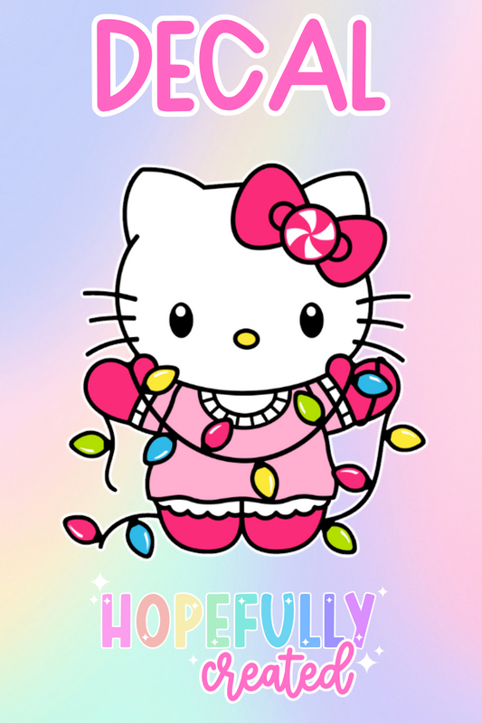 Christmas Kitty Decal-545 VIP