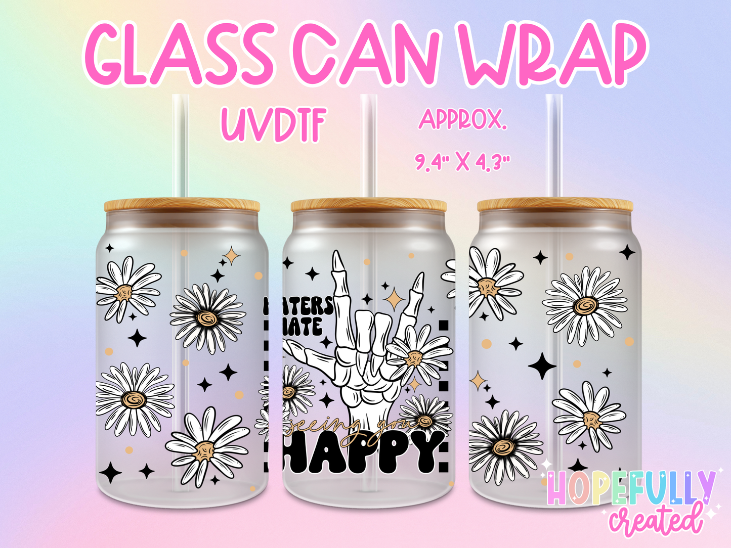 Haters UVDTF Glass Can Wrap