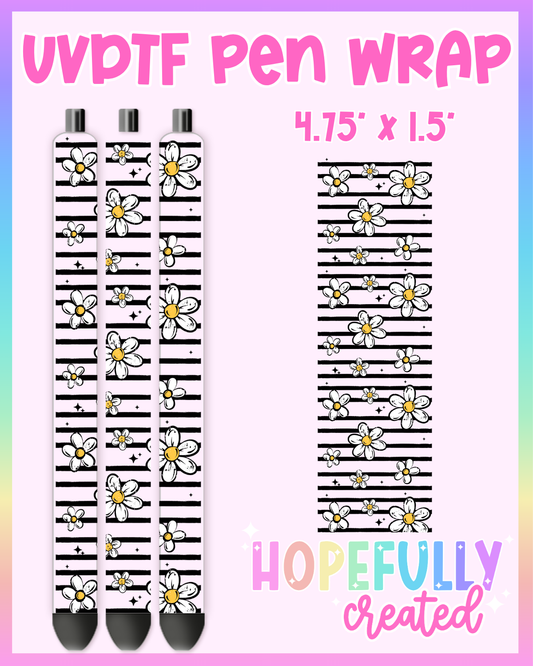 Flower Stripes UVDTF Pen Wrap