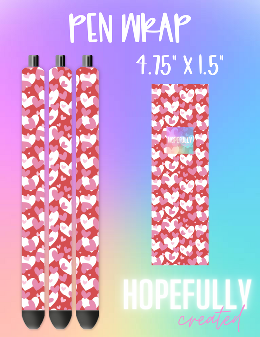 Hearts Pen Wrap-724