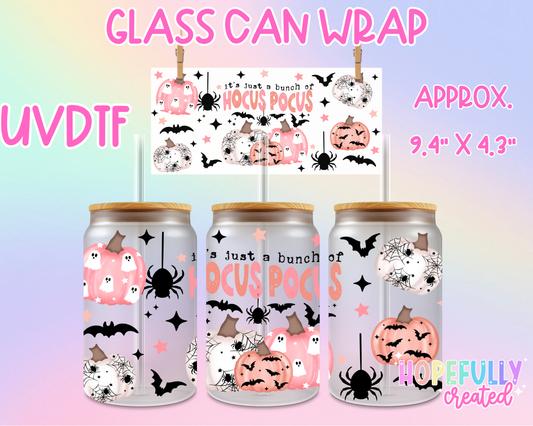 Hocus Pocus Pumpkins UVDTF Glass Can Wrap