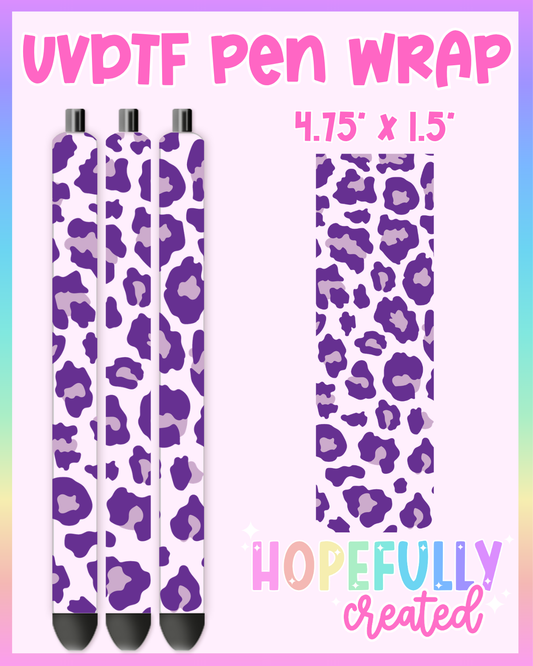 Purple Leopard UVDTF Pen Wrap