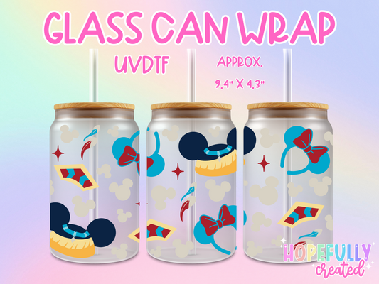 Pocahontas Headbands UVDTF Glass Can Wrap