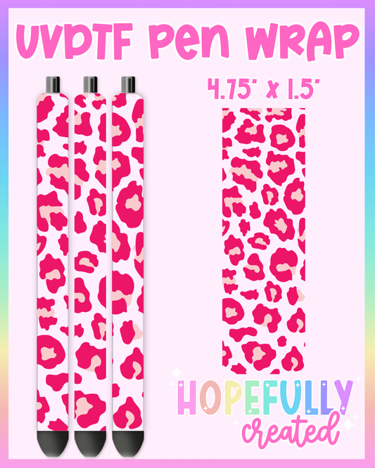 Pink Leopard UVDTF Pen Wrap