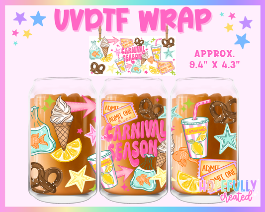 Carnival Season UVDTF Glass Can Wrap