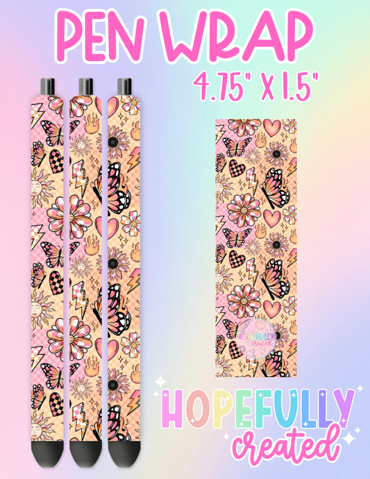 Butterfly Floral Pen Wrap-2624