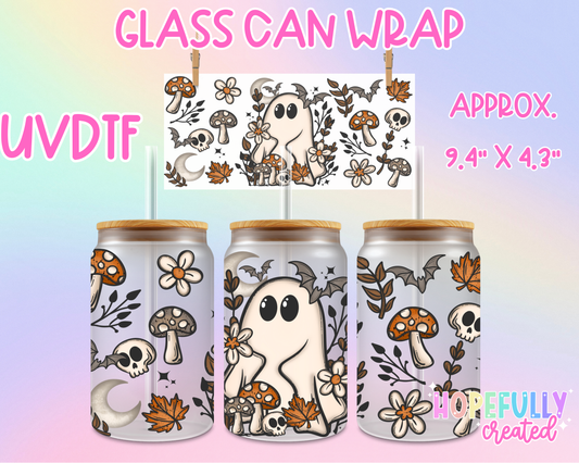Cottagecore Ghost UVDTF Glass Can Wrap