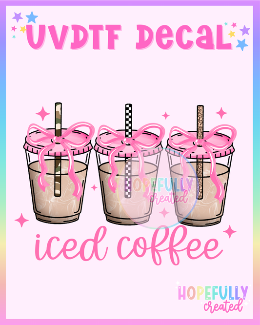 Iced Coffee UVDTF Decal