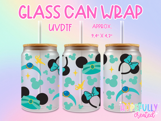 Jasmine UVDTF Glass Can Wrap