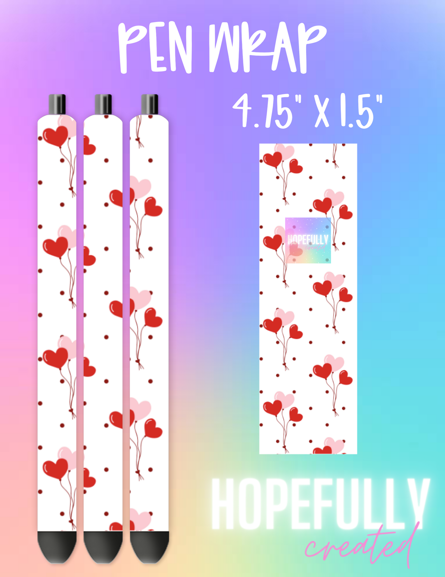 Hearts Pen Wrap-729