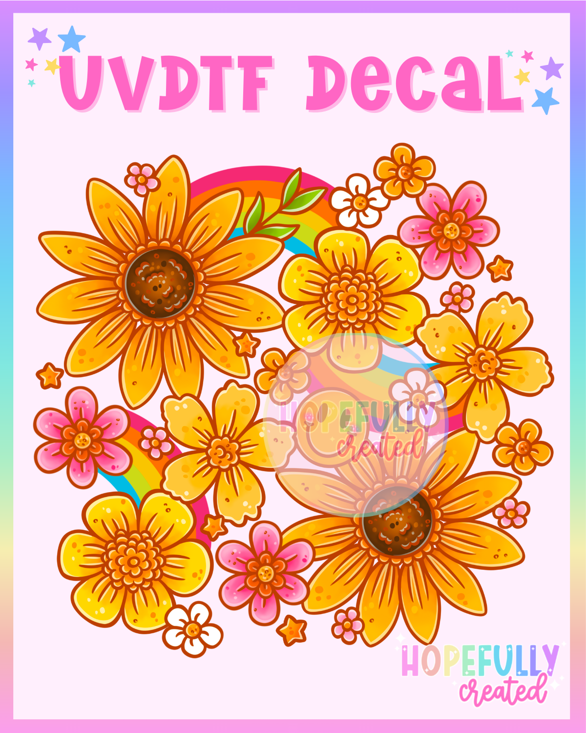 Sunflower UVDTF Decal