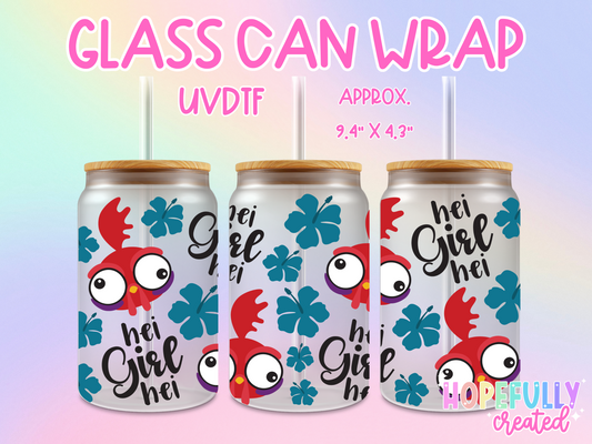 Hei Chicken UVDTF Glass Can Wrap