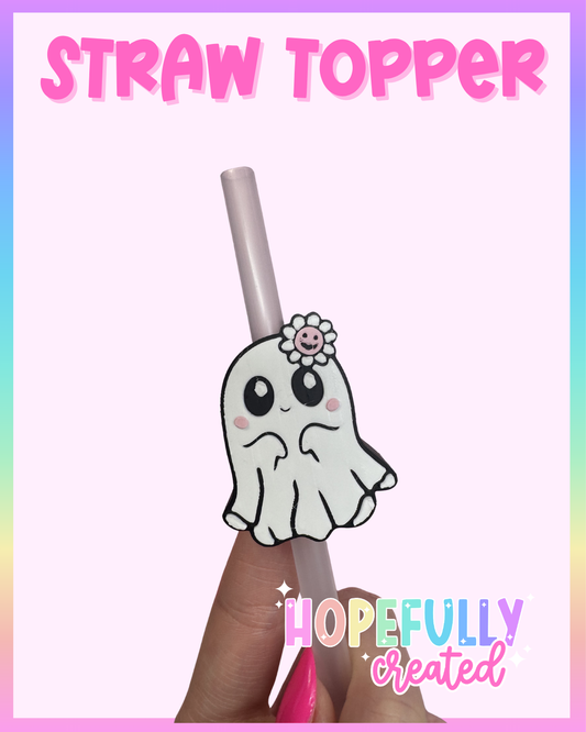 Cute Ghost Straw Topper