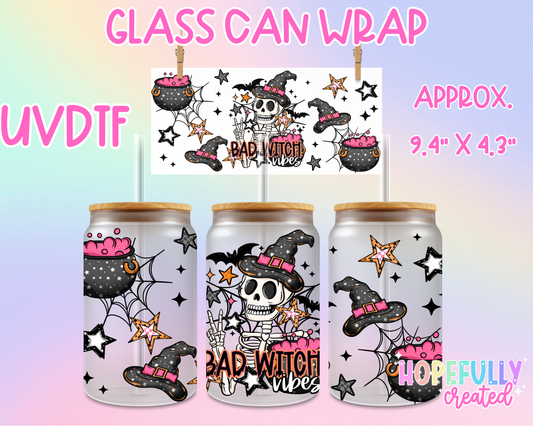 Bad Witch Vibes UVDTF Glass Can Wrap