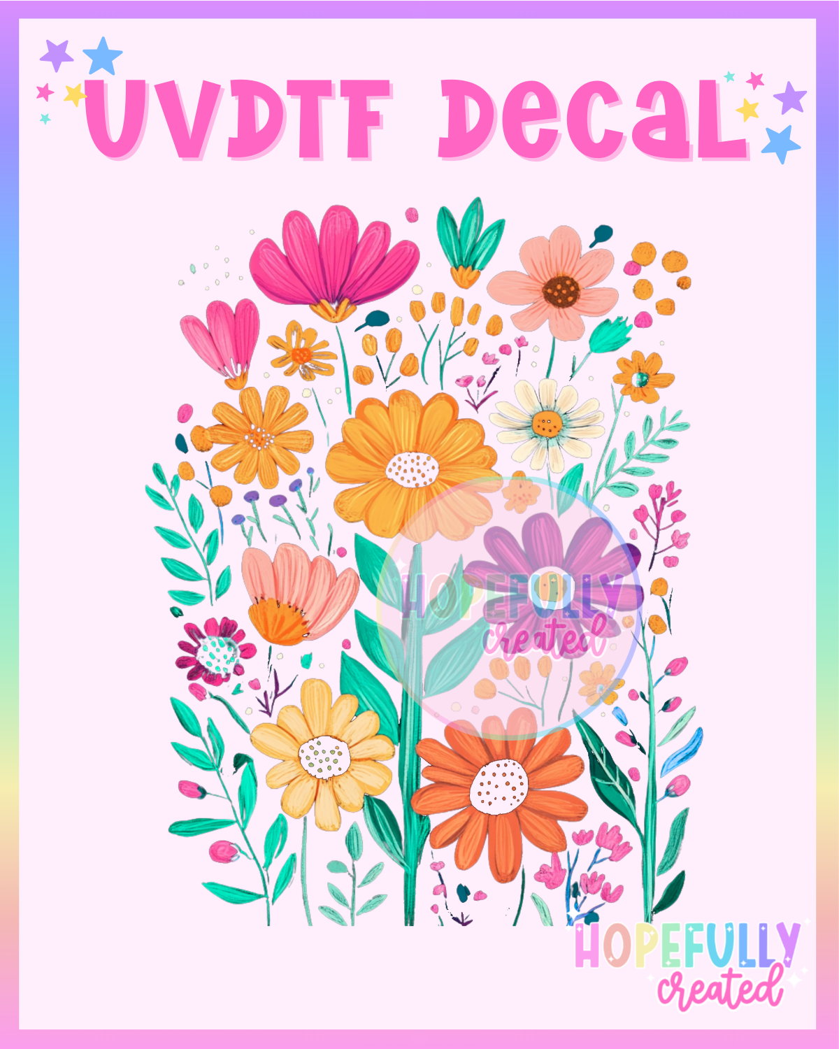 Floral UVDTF Decal