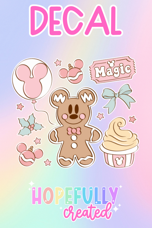 Christmas Gingerbread Decal-554 VIP