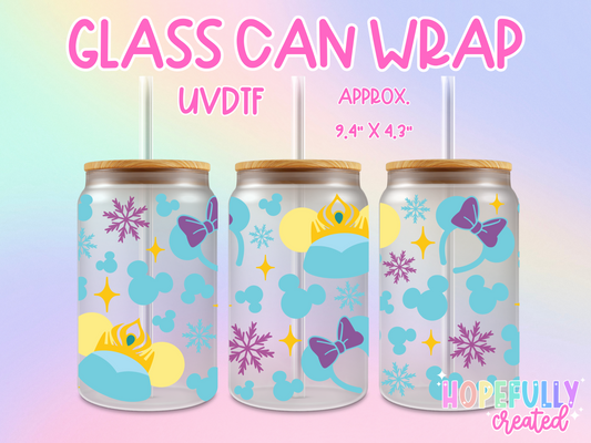 Elsa UVDTF Glass Can Wrap