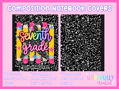 Pencils & Star Composition Notebook Cover