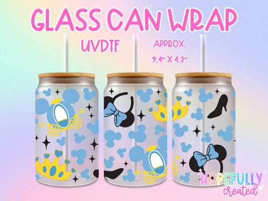 Cinderella Crown UVDTF Glass Can Wrap