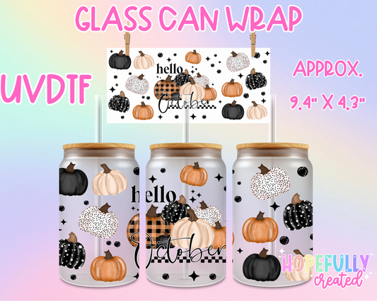 Hello October UVDTF Glass Can Wrap