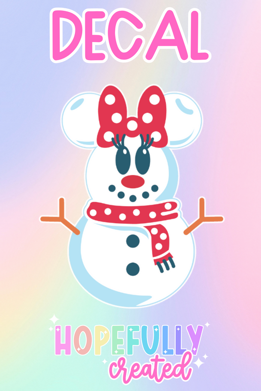 Christmas Snowman (Girl) Decal-558 VIP