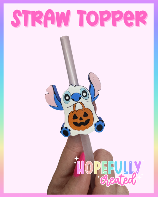 Halloween Alien Straw Topper