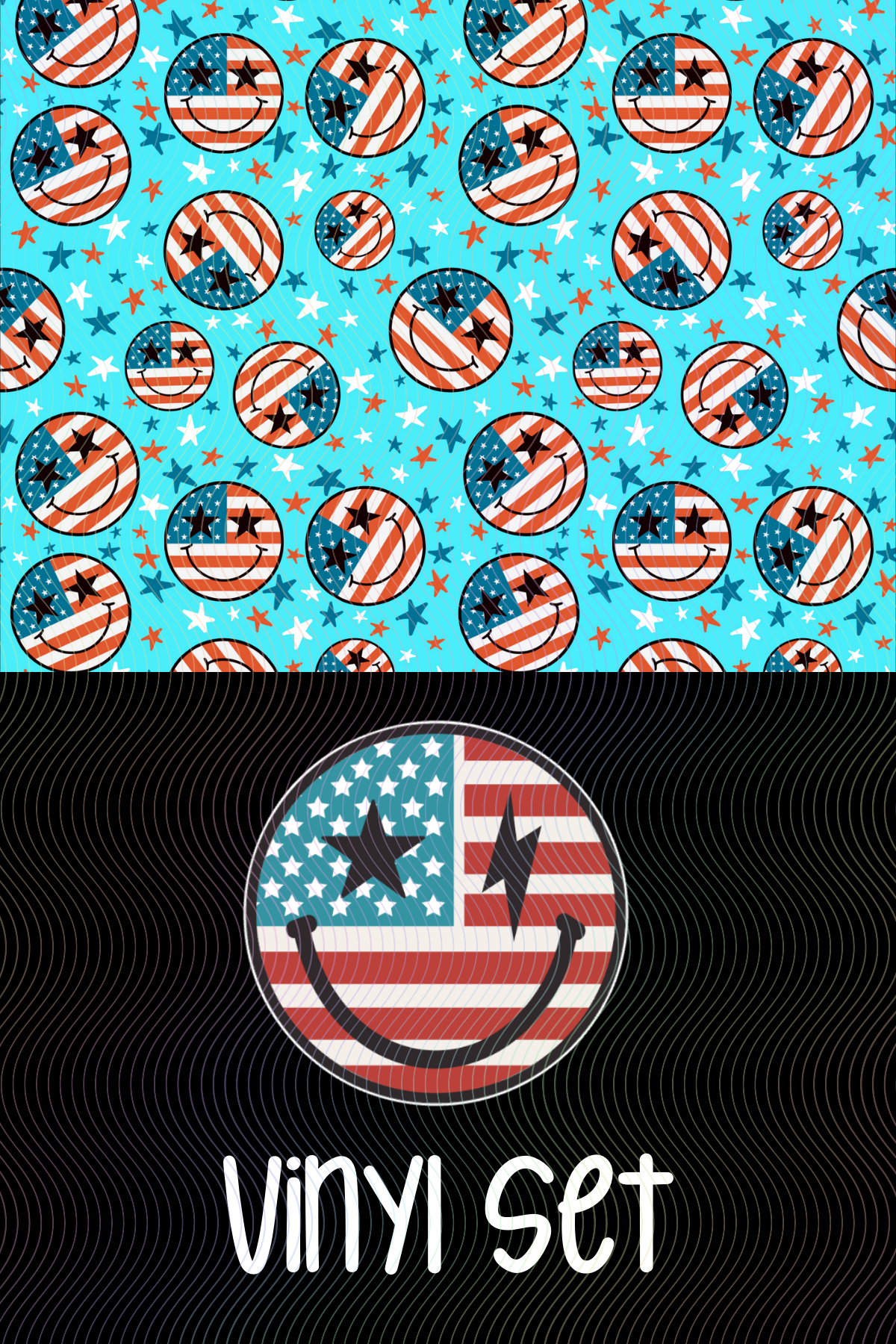 USA Smiley Vinyl Set