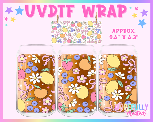 Fruits UVDTF Glass Can Wrap