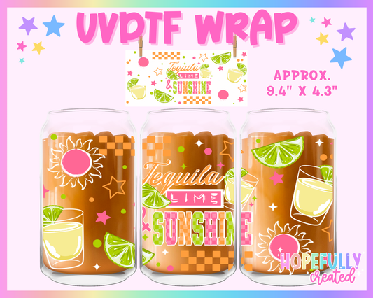 Teq, Lime & Sunshine UVDTF Glass Can Wrap