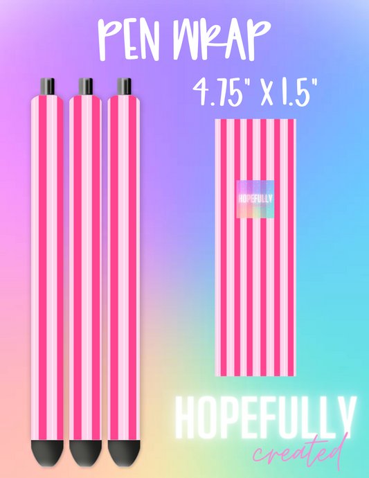 Pink Stripes Pen Wrap-740