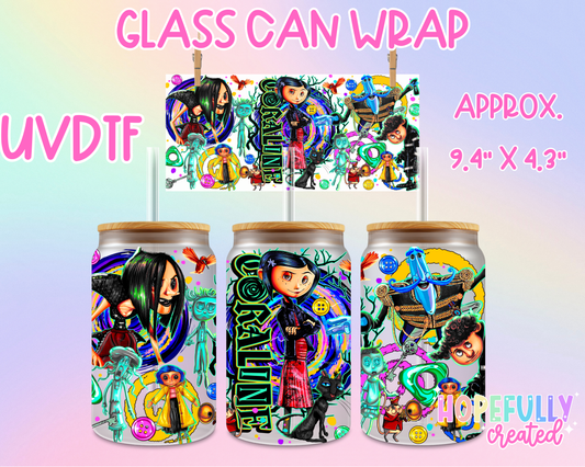 Coraline UVDTF Glass Can Wrap