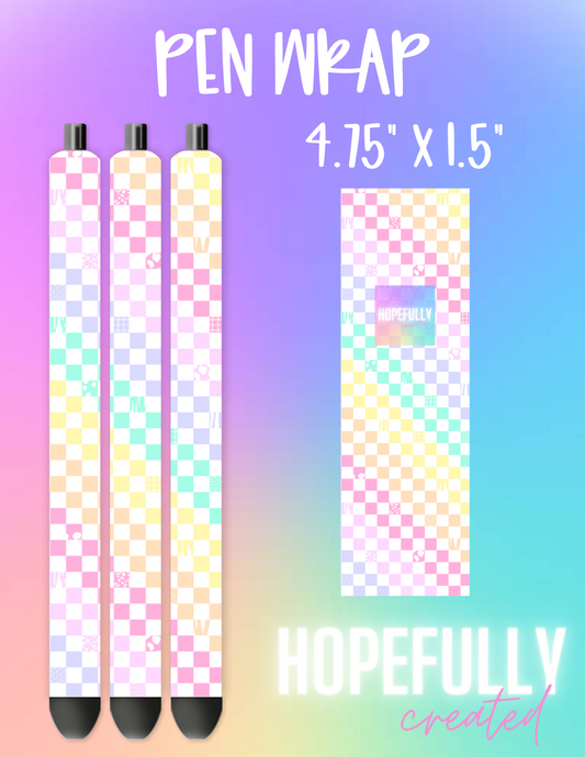 Rainbow Checker Pen Wrap-742