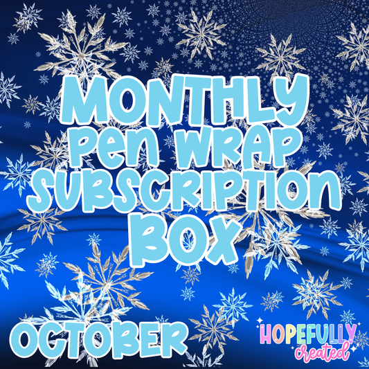 October Monthly PEN WRAP Subscription Box [Must purchase alone-NO discount codes]