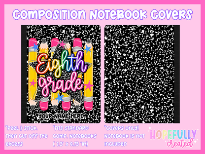 Pencils & Star Composition Notebook Cover