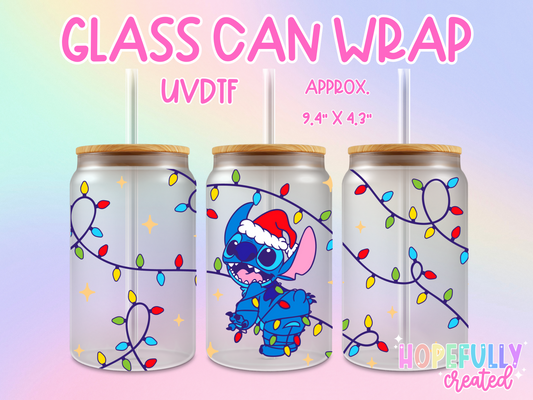 Christmas Alien UVDTF Glass Can Wrap