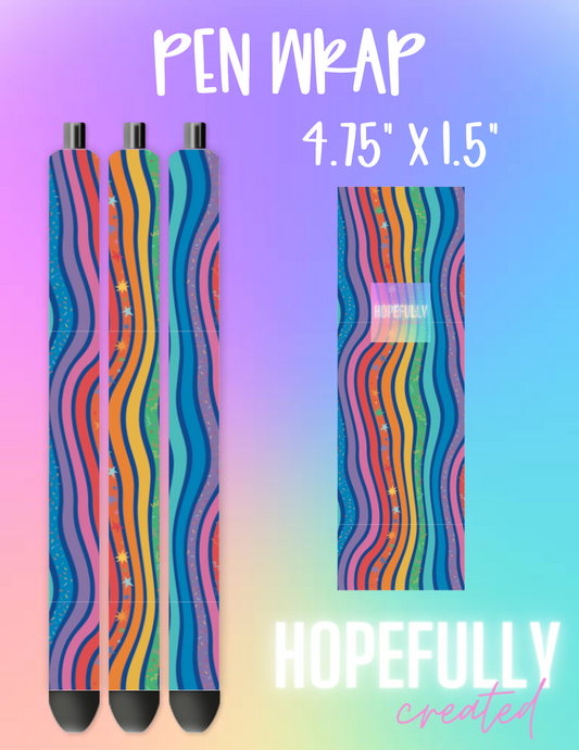 Rainbow Wavy Pen Wrap-743