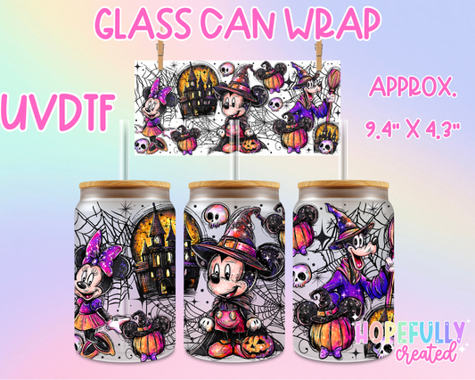 Halloween Mouse UVDTF Glass Can Wrap