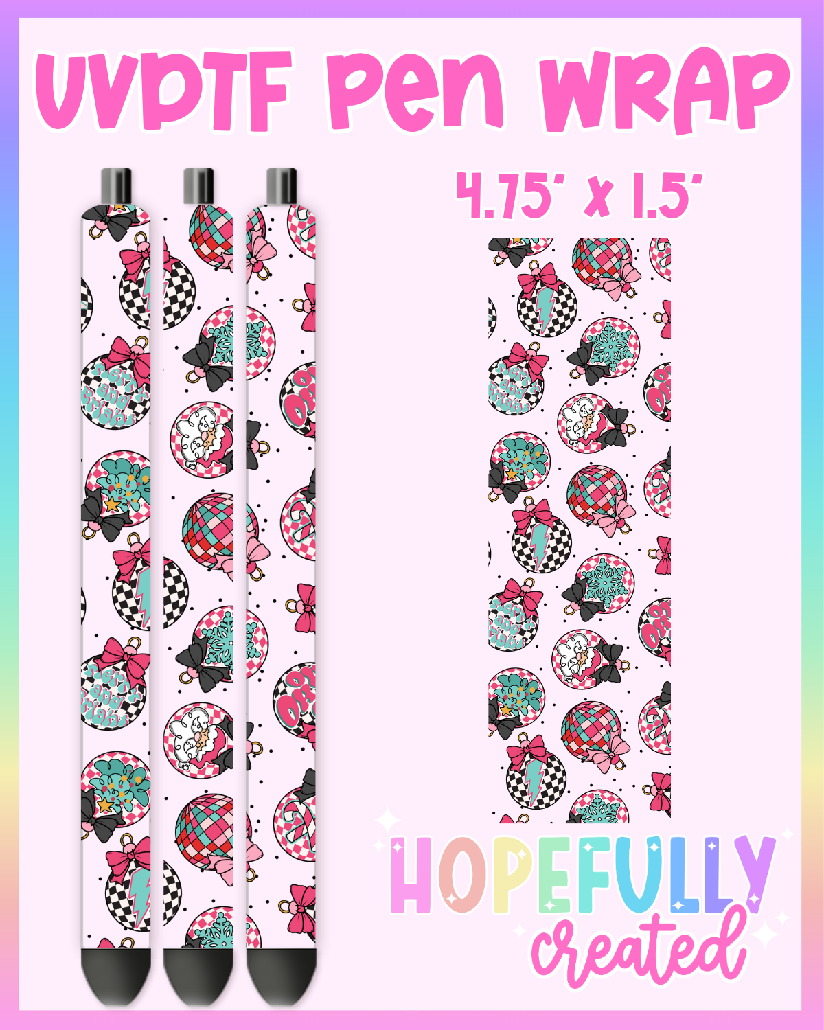 Christmas Ornaments UVDTF Pen Wrap