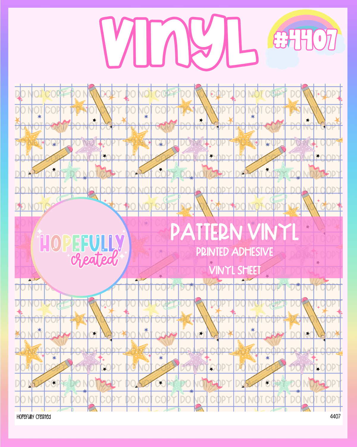 School Pencils Vinyl Collection - 4407