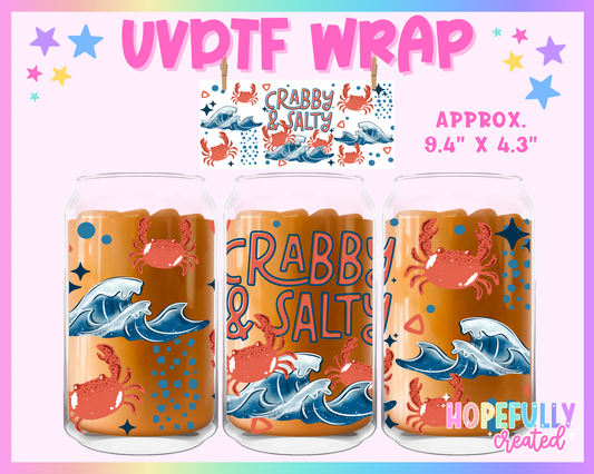 Crabby & Salty UVDTF Glass Can Wrap