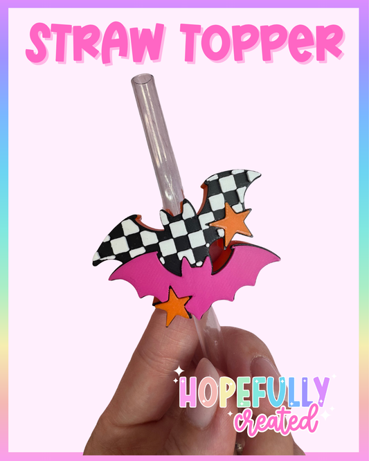 Bats Straw Topper