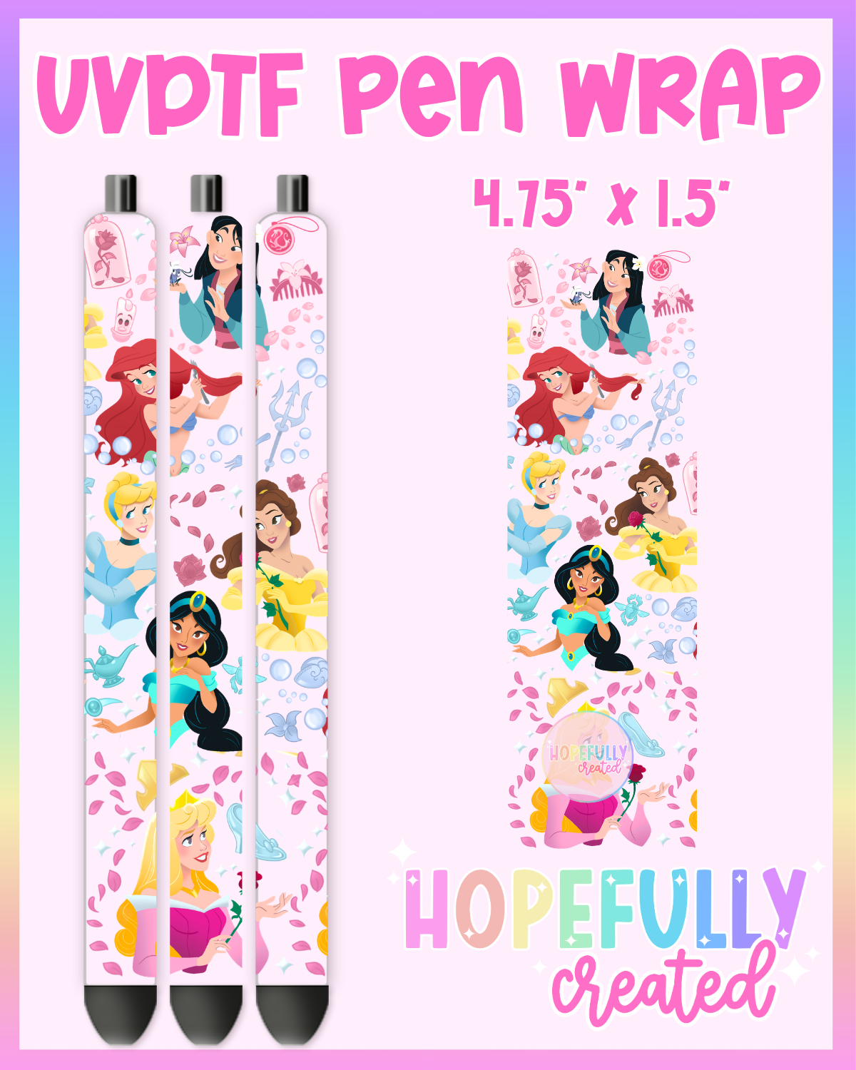 Princess UVDTF Pen Wrap