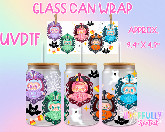 Halloween Labubu UVDTF Glass Can Wrap