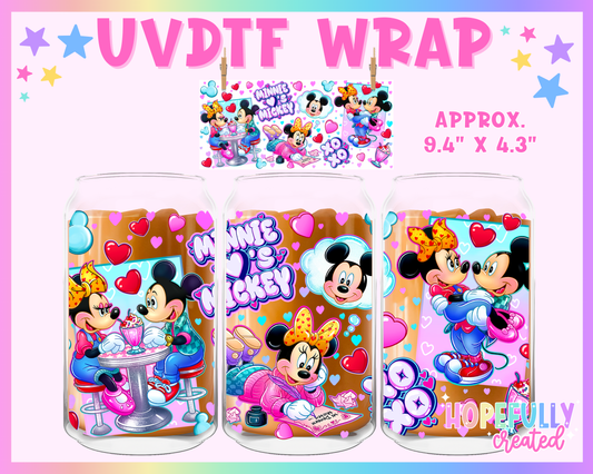 Mouse Love UVDTF Glass Can Wrap