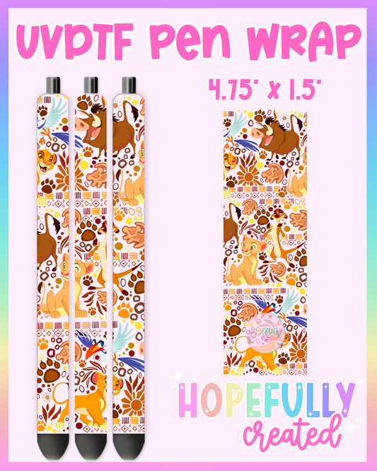 Lions UVDTF Pen Wrap